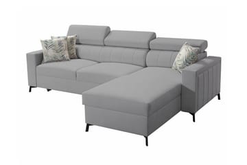 Galbally 3-sits Hörnbäddsoffa NO_BRAND Ljusgrå - Möbler - Soffa - Bäddsoffa - Hörnbäddsoffa