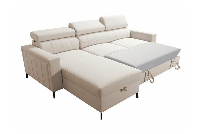 Galbally 3-sits Hörnbäddsoffa NO_BRAND Ljusgrå - Möbler - Soffa - Bäddsoffa - Hörnbäddsoffa