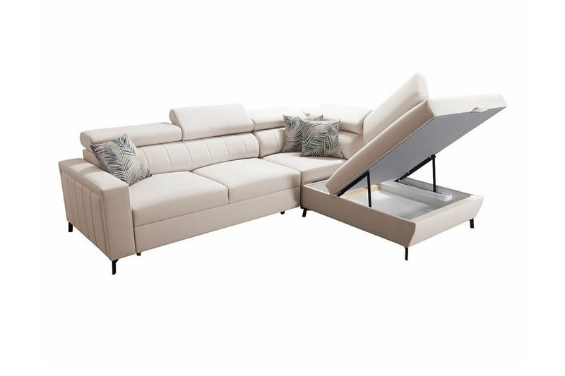 Galbally 3-sits Hörnbäddsoffa NO_BRAND Pink - Möbler - Soffa - Bäddsoffa - Hörnbäddsoffa