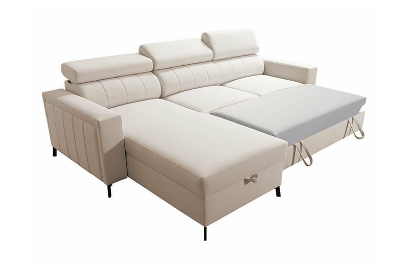 Galbally 3-sits Hörnbäddsoffa NO_BRAND Pink - Möbler - Soffa - Bäddsoffa - Hörnbäddsoffa
