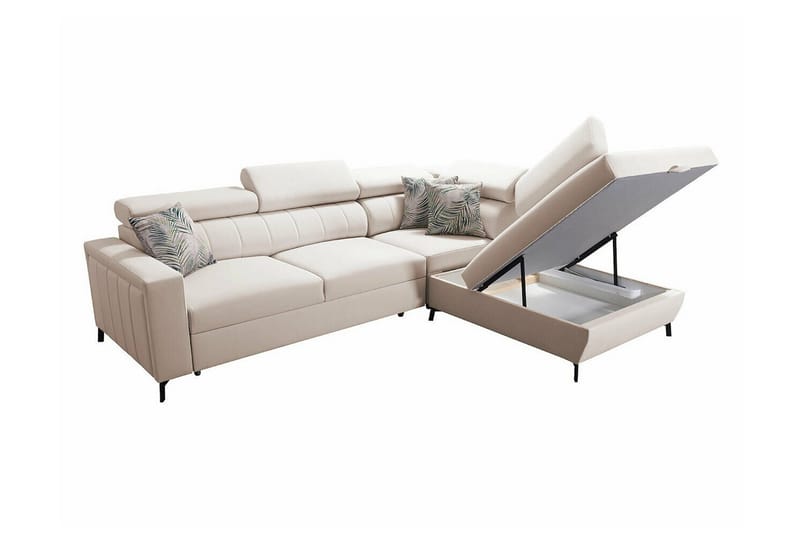 Galbally 3-sits Hörnbäddsoffa NO_BRAND Pink - Möbler - Soffa - Bäddsoffa - Hörnbäddsoffa