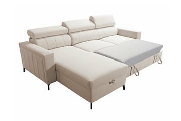Galbally 3-sits Hörnbäddsoffa NO_BRAND Pink - Möbler - Soffa - Bäddsoffa - Hörnbäddsoffa