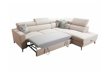 Galbally 3-sits Hörnbäddsoffa NO_BRAND Pink - Möbler - Soffa - Bäddsoffa - Hörnbäddsoffa