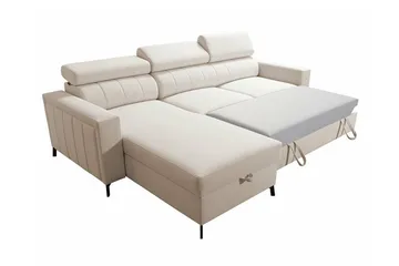 Galbally 3-sits Hörnbäddsoffa Pink - Möbler - Soffa - Bäddsoffa - Hörnbäddsoffa