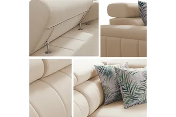 Galbally 3-sits Hörnbäddsoffa Pink - Möbler - Soffa - Bäddsoffa - Hörnbäddsoffa