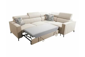 Galbally 3-sits Hörnbäddsoffa Pink - Möbler - Soffa - Bäddsoffa - Hörnbäddsoffa