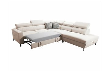 Galbally 4-sits Hörnbäddsoffa beige - Möbler - Soffa - Bäddsoffa - Hörnbäddsoffa