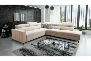 Galbally 4-sits Hörnbäddsoffa NO_BRAND beige - Möbler - Soffa - Bäddsoffa - Hörnbäddsoffa