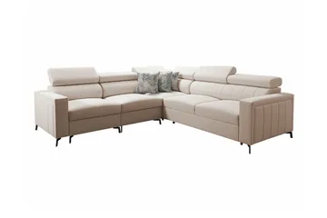 Galbally 4-sits Hörnbäddsoffa NO_BRAND beige - Möbler - Soffa - Bäddsoffa - Hörnbäddsoffa