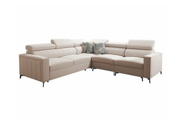 Galbally 4-sits Hörnbäddsoffa NO_BRAND beige - Möbler - Soffa - Bäddsoffa - Hörnbäddsoffa