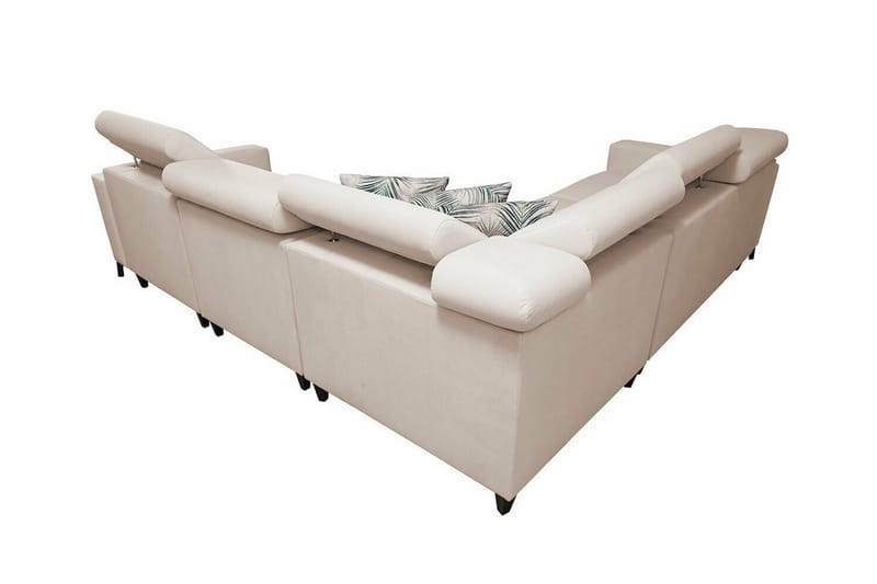 Galbally 4-sits Hörnbäddsoffa NO_BRAND beige - Möbler - Soffa - Bäddsoffa - Hörnbäddsoffa