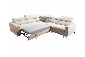 Galbally 4-sits Hörnbäddsoffa NO_BRAND beige - Möbler - Soffa - Bäddsoffa - Hörnbäddsoffa