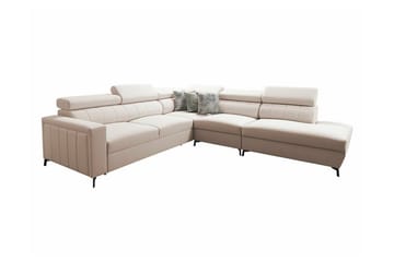 Galbally 4-sits Hörnbäddsoffa NO_BRAND beige - Möbler - Soffa - Bäddsoffa - Hörnbäddsoffa