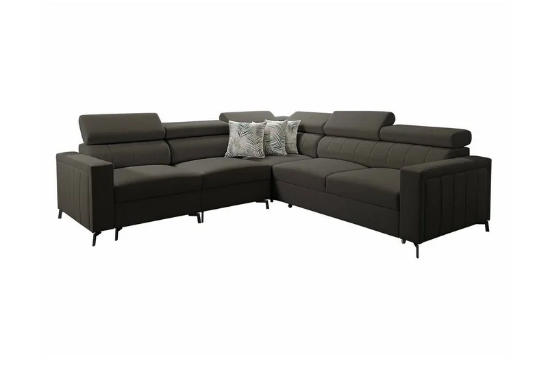 Galbally 4-sits Hörnbäddsoffa NO_BRAND Black