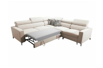 Galbally 4-sits Hörnbäddsoffa NO_BRAND Black - Möbler - Soffa - Bäddsoffa - Hörnbäddsoffa