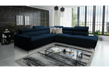 Galbally 4-sits Hörnbäddsoffa NO_BRAND Dark blue - Möbler - Soffa - Bäddsoffa - Hörnbäddsoffa