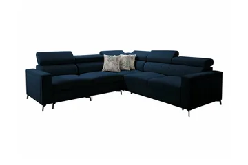 Galbally 4-sits Hörnbäddsoffa NO_BRAND Dark blue - Möbler - Soffa - Bäddsoffa - Hörnbäddsoffa