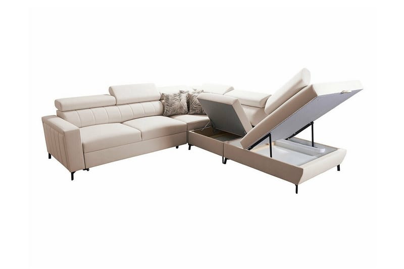 Galbally 4-sits Hörnbäddsoffa NO_BRAND Dark blue - Möbler - Soffa - Bäddsoffa - Hörnbäddsoffa