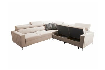 Galbally 4-sits Hörnbäddsoffa NO_BRAND Dark blue - Möbler - Soffa - Bäddsoffa - Hörnbäddsoffa