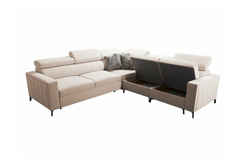 Galbally 4-sits Hörnbäddsoffa NO_BRAND Dark blue - Möbler - Soffa - Bäddsoffa - Hörnbäddsoffa