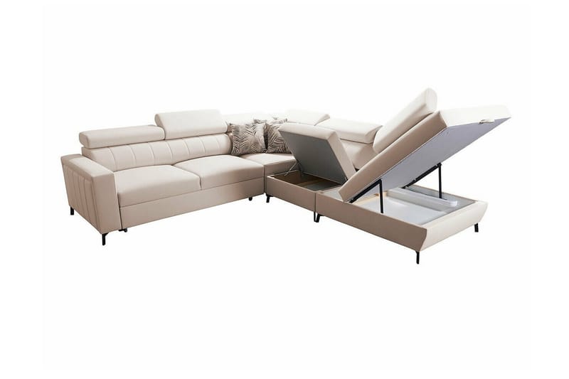 Galbally 4-sits Hörnbäddsoffa NO_BRAND Dark blue - Möbler - Soffa - Bäddsoffa - Hörnbäddsoffa