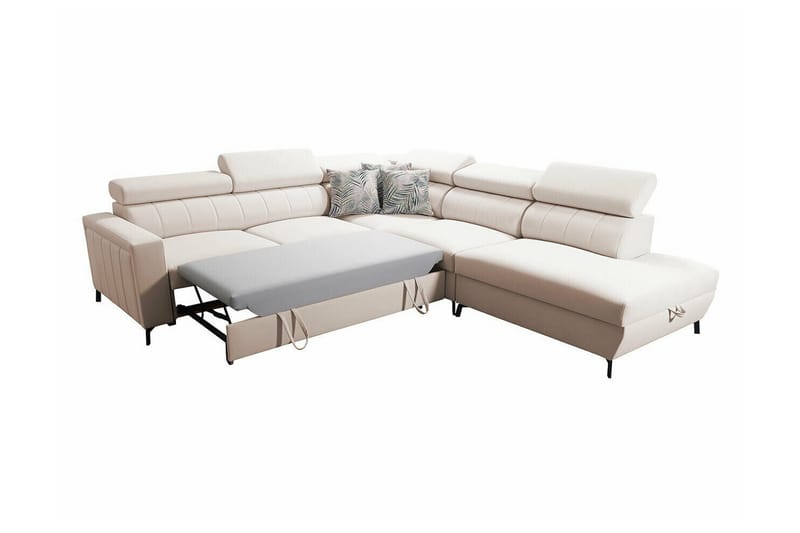 Galbally 4-sits Hörnbäddsoffa NO_BRAND Dark blue - Möbler - Soffa - Bäddsoffa - Hörnbäddsoffa