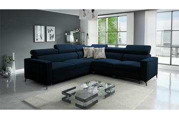 Galbally 4-sits Hörnbäddsoffa NO_BRAND Dark blue - Möbler - Soffa - Bäddsoffa - Hörnbäddsoffa