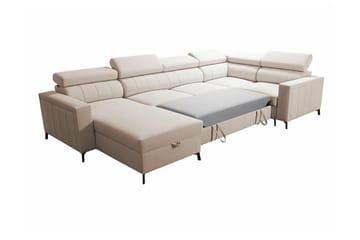 Galbally 4-sits Hörnbäddsoffa NO_BRAND Dark blue - Möbler - Soffa - Bäddsoffa - Hörnbäddsoffa