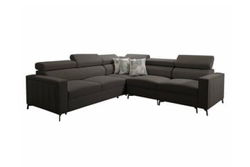 Galbally 4-sits Hörnbäddsoffa NO_BRAND Dark brown - Möbler - Soffa - Bäddsoffa - Hörnbäddsoffa