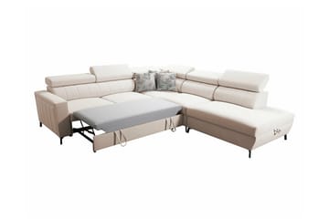 Galbally 4-sits Hörnbäddsoffa NO_BRAND Dark brown - Möbler - Soffa - Bäddsoffa - Hörnbäddsoffa