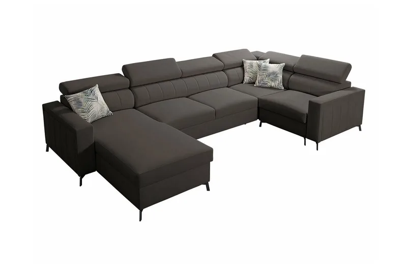 Galbally 4-sits Hörnbäddsoffa NO_BRAND Dark grey