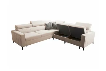 Galbally 4-sits Hörnbäddsoffa NO_BRAND Dark pink - Möbler - Soffa - Bäddsoffa - Hörnbäddsoffa