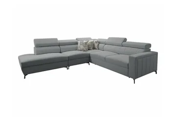 Galbally 4-sits Hörnbäddsoffa NO_BRAND Grey - Möbler - Soffa - Bäddsoffa - Hörnbäddsoffa
