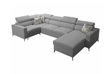 Galbally 4-sits Hörnbäddsoffa NO_BRAND Light grey - Möbler - Soffa - Bäddsoffa - Hörnbäddsoffa