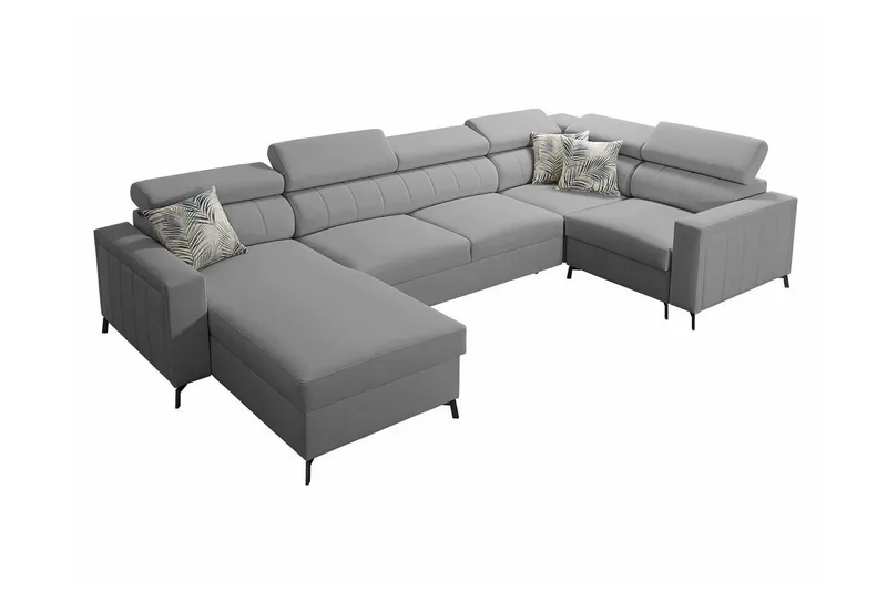 Galbally 4-sits Hörnbäddsoffa NO_BRAND Light grey/Dark grey