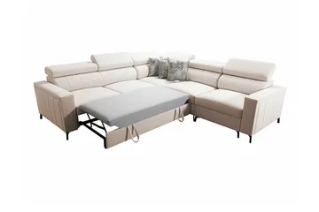 Galbally 4-sits Hörnbäddsoffa NO_BRAND Ljusgrå - Möbler - Soffa - Bäddsoffa - Hörnbäddsoffa