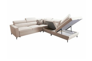 Galbally 4-sits Hörnbäddsoffa NO_BRAND Pink - Möbler - Soffa - Bäddsoffa - Hörnbäddsoffa