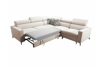 Galbally 4-sits Hörnbäddsoffa NO_BRAND Pink - Möbler - Soffa - Bäddsoffa - Hörnbäddsoffa