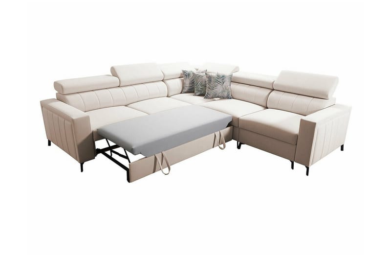 Galbally 4-sits Hörnbäddsoffa NO_BRAND Pink - Möbler - Soffa - Bäddsoffa - Hörnbäddsoffa