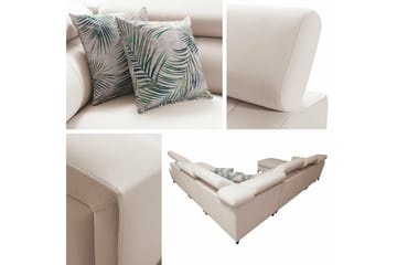 Galbally 5-sits Hörnbäddsoffa beige - Möbler - Soffa - Bäddsoffa - Hörnbäddsoffa