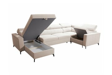 Galbally 5-sits Hörnbäddsoffa beige - Möbler - Soffa - Bäddsoffa - Hörnbäddsoffa