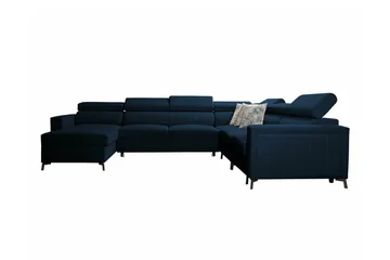 Galbally 5-sits Hörnbäddsoffa Dark blue - Möbler - Soffa - Bäddsoffa - Hörnbäddsoffa