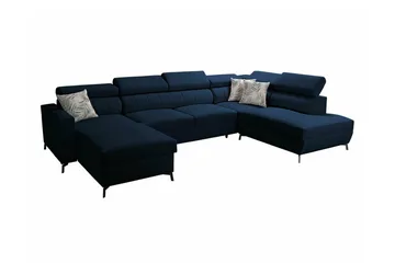 Galbally 5-sits Hörnbäddsoffa Dark blue - Möbler - Soffa - Bäddsoffa - Hörnbäddsoffa