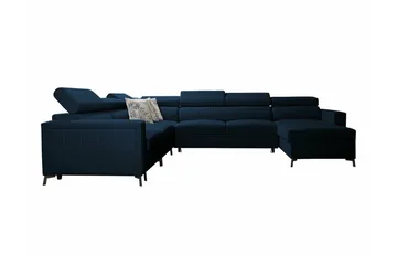 Galbally 5-sits Hörnbäddsoffa Dark blue - Möbler - Soffa - Bäddsoffa - Bäddsoffa divan