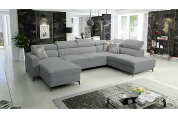 Galbally 5-sits Hörnbäddsoffa Light grey/Dark grey - Möbler - Soffa - Bäddsoffa - Bäddsoffa divan