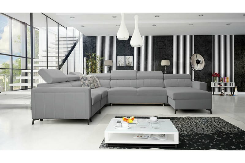 Galbally 5-sits Hörnbäddsoffa Ljusgrå - Möbler - Soffa - Bäddsoffa - Hörnbäddsoffa