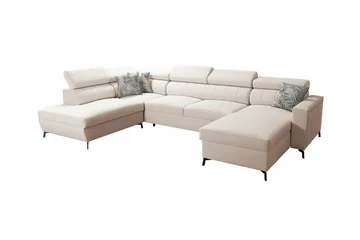 Galbally 5-sits Hörnbäddsoffa NO_BRAND Beige - Möbler - Soffa - Bäddsoffa - Bäddsoffa divan