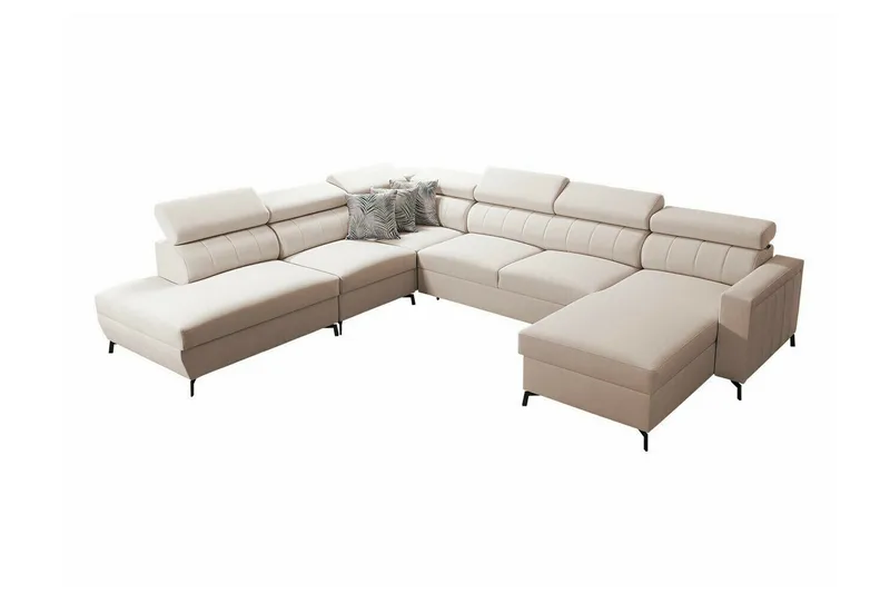 Galbally 5-sits Hörnbäddsoffa NO_BRAND beige