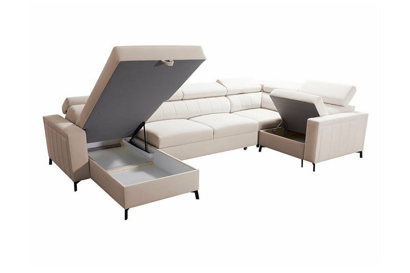 Galbally 5-sits Hörnbäddsoffa NO_BRAND Dark blue - Möbler - Soffa - Bäddsoffa - Hörnbäddsoffa