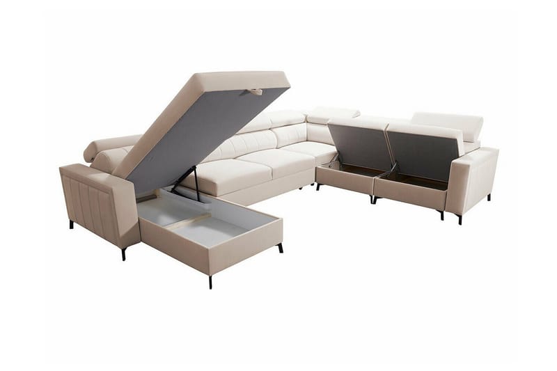 Galbally 5-sits Hörnbäddsoffa NO_BRAND Dark blue - Möbler - Soffa - Bäddsoffa - Hörnbäddsoffa